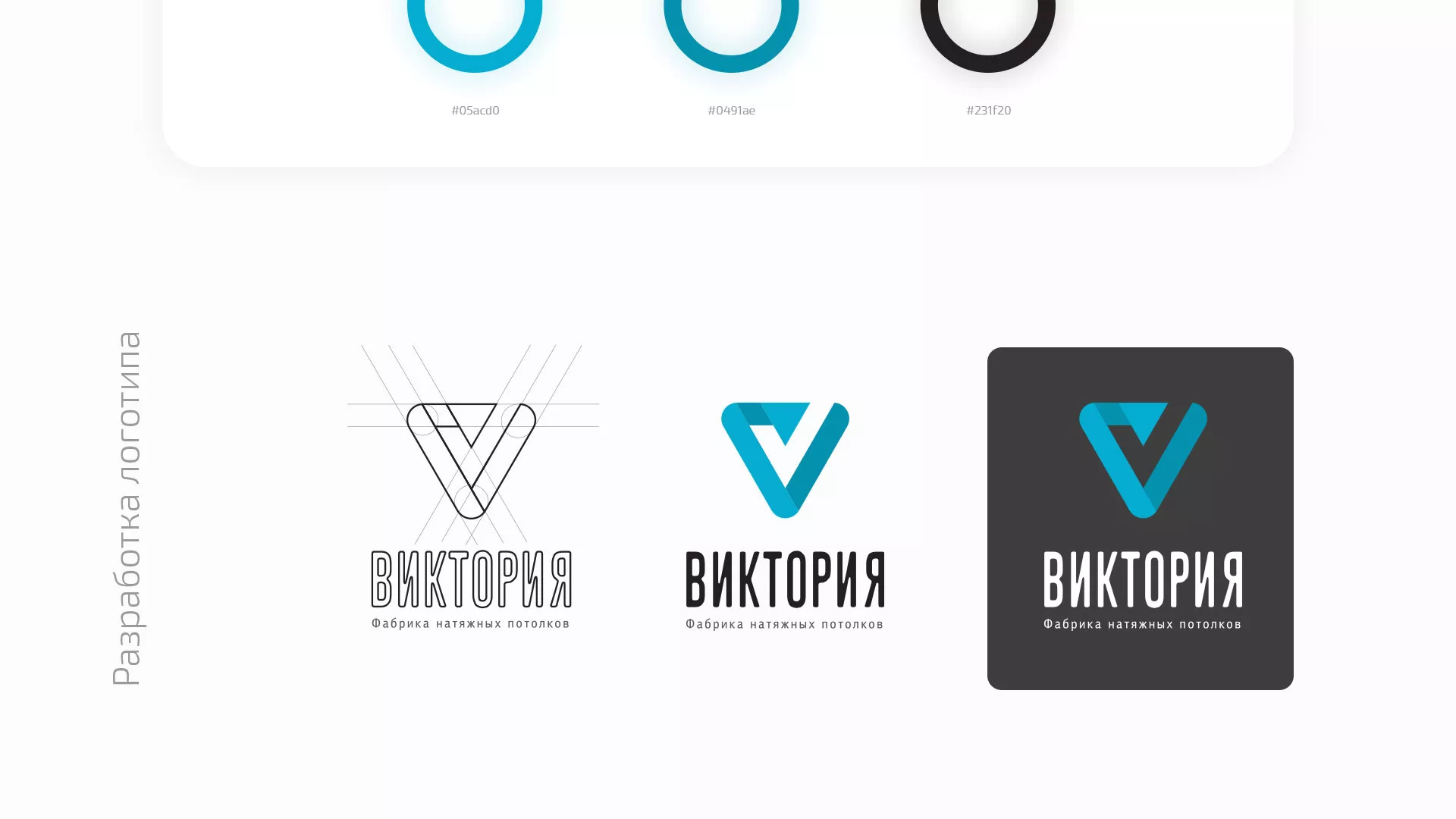 Разработка фирменного стиля компании по продаже и установке натяжных потолков в Миллерово