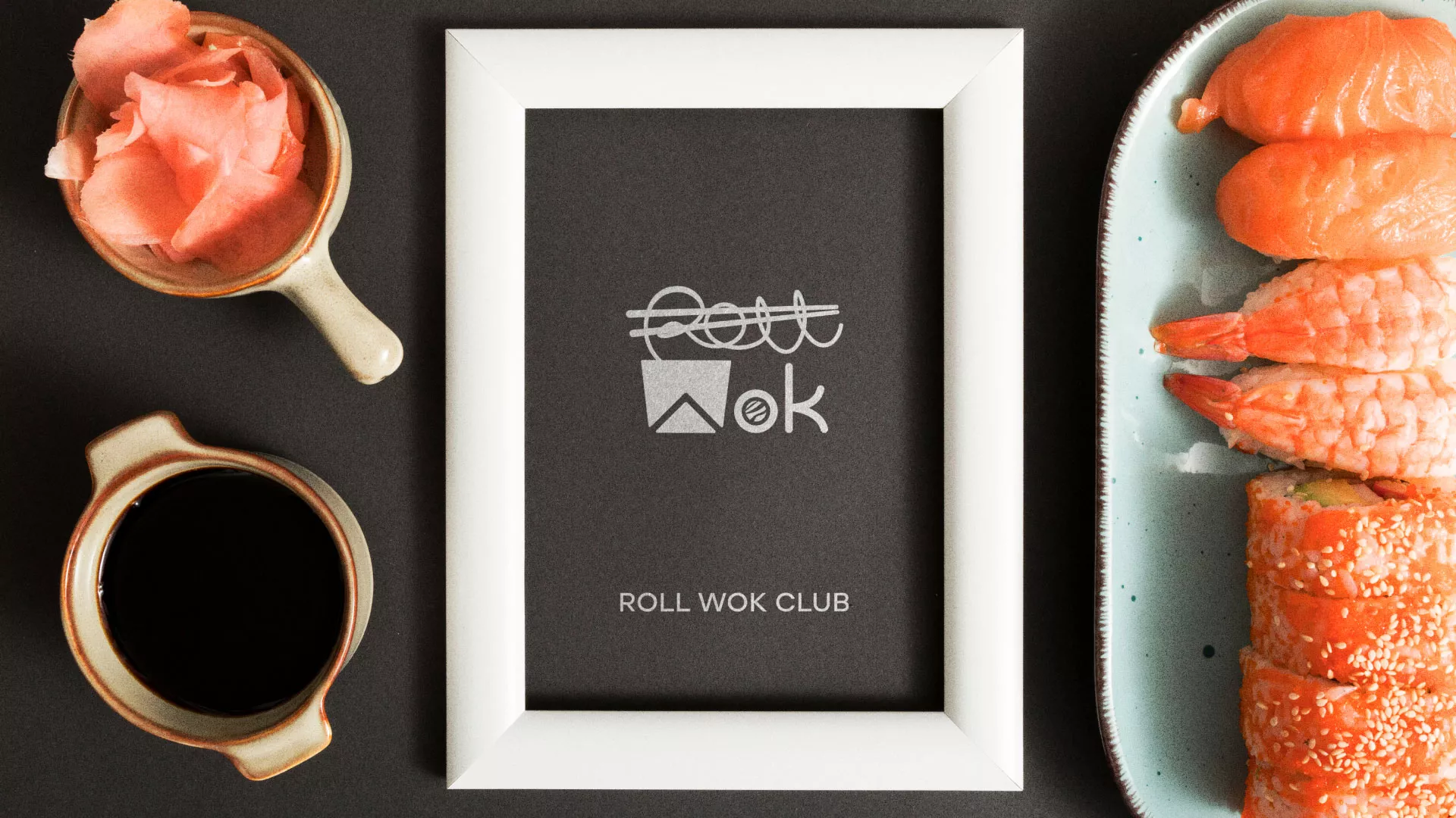 Разработка логотипа суши-бара «Roll Wok Club» в Миллерово