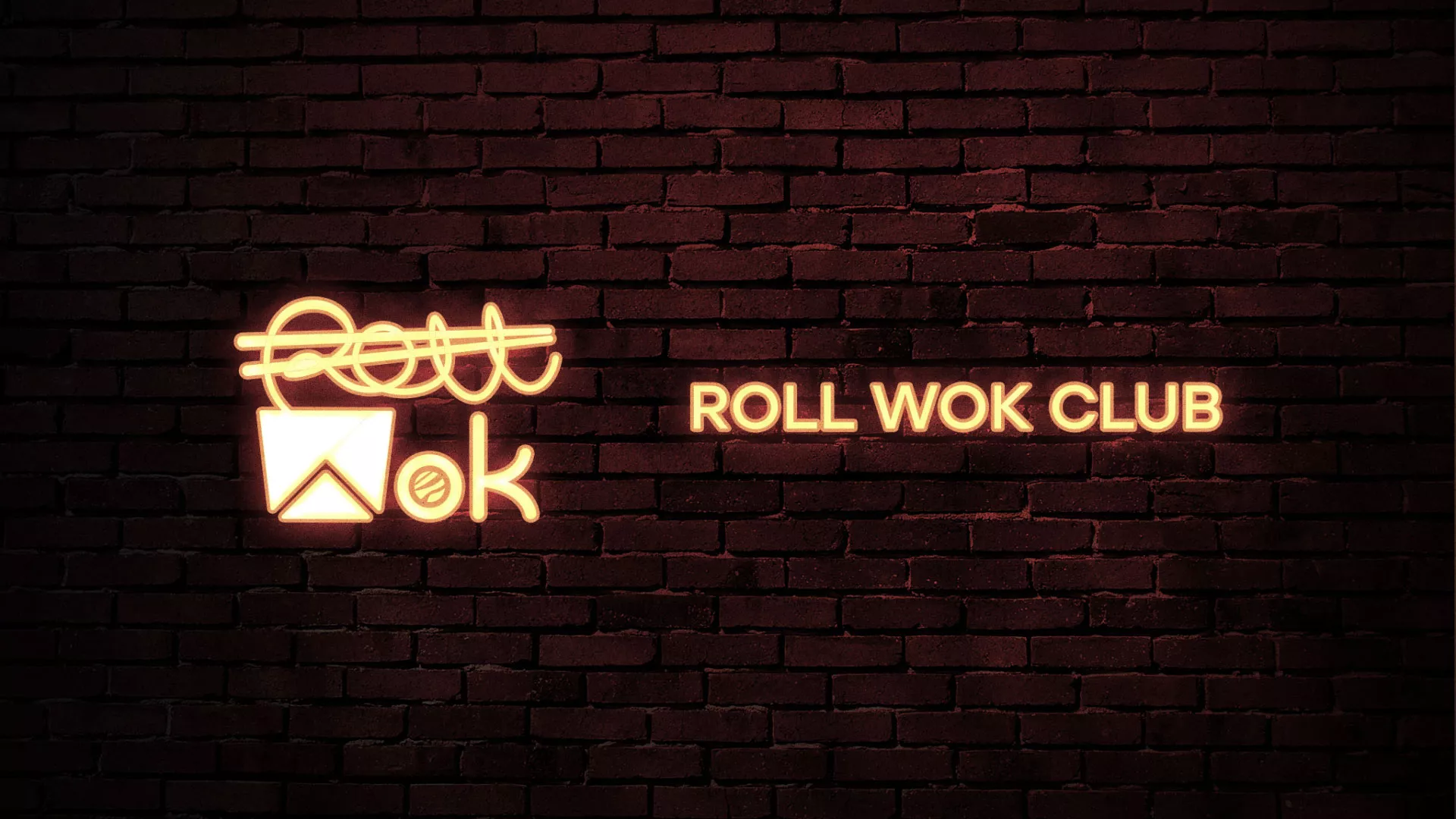 Разработка логотипа суши-бара «Roll Wok Club» в Миллерово