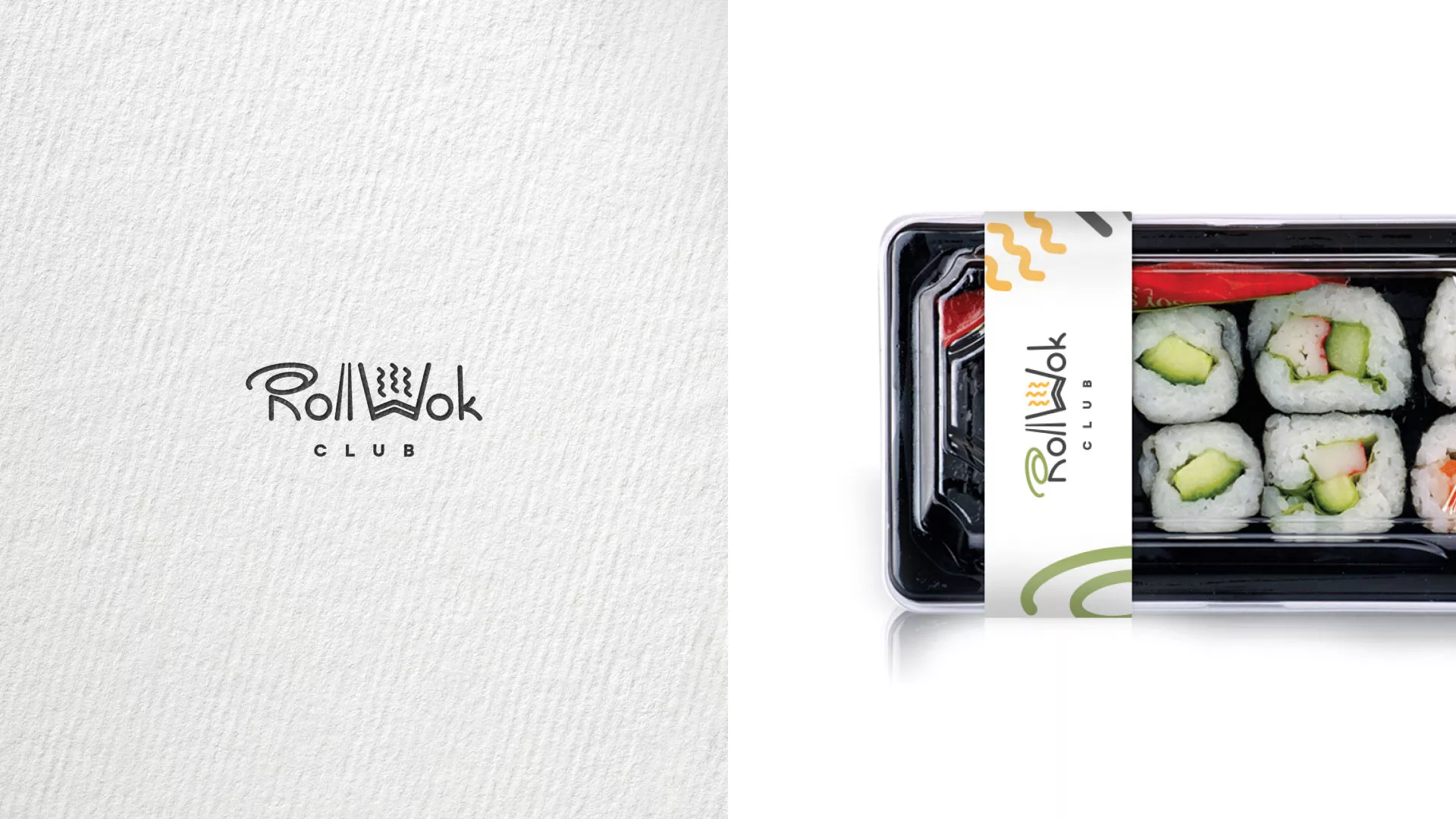 Создание дизайна упаковки суши-бара «Roll Wok Club» в Миллерово