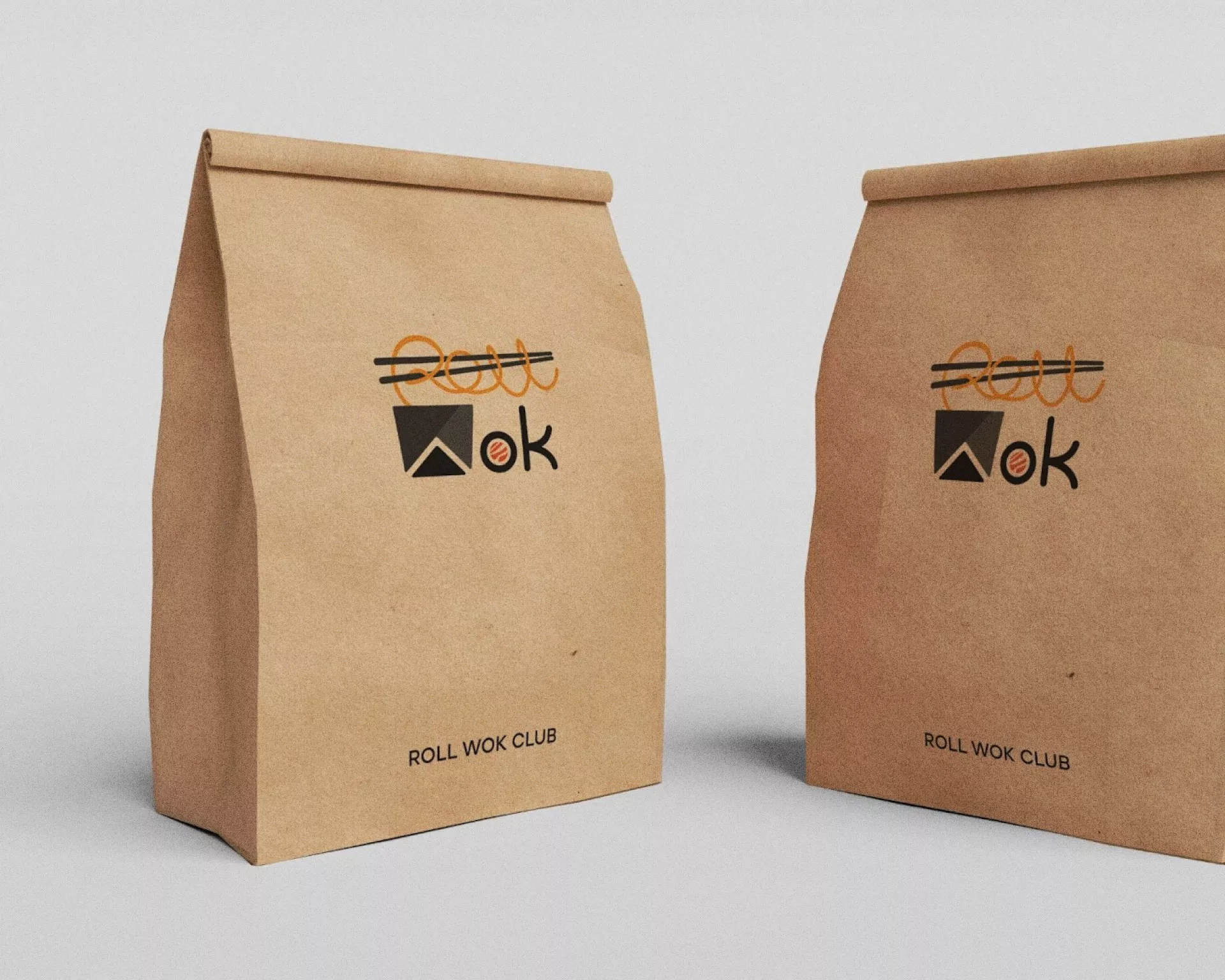 Создание дизайна упаковки суши-бара «Roll Wok Club» в Миллерово